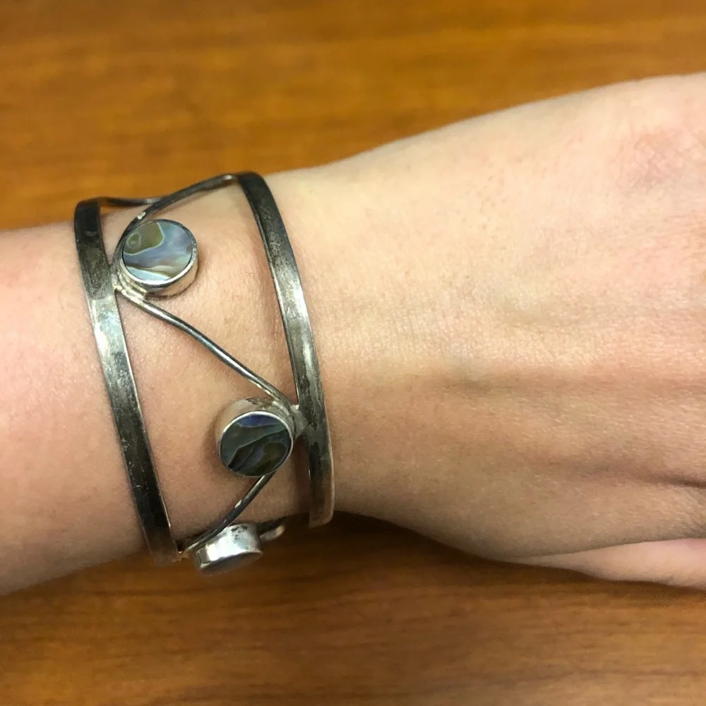Vintage Mexican alpaca bracelet